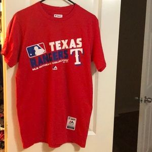 Men's Majestic Red Texas Rangers T-Shirt